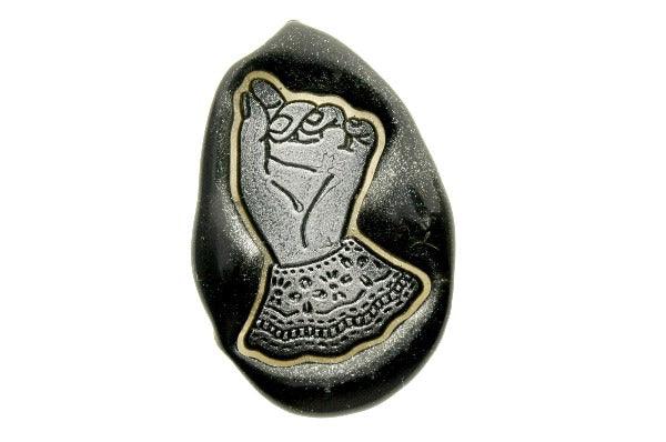 Hand Gesture Filigree Sleeves Wax Seal Stamp | A | Designed by Vintage Paper Garden - Backtozero B20 - collaboration, hailey, hana, hand, hand gesture, handgesture, Metallic, newarrivals, paper pretty ink, paperprettyink, signaturehandle, silver dust, silver powder