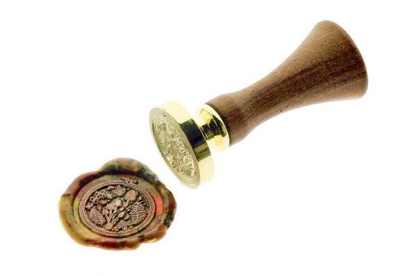 Embroidery Hoop Mushroom Wax Seal Stamp Designed by Petra - Backtozero B20 - botanical, collaboration, Embroidery, Embroidery Hoop, fern, field, Flower, marble, marble wax, mixed wax, muchroom, Nature, Signature, signaturehandle