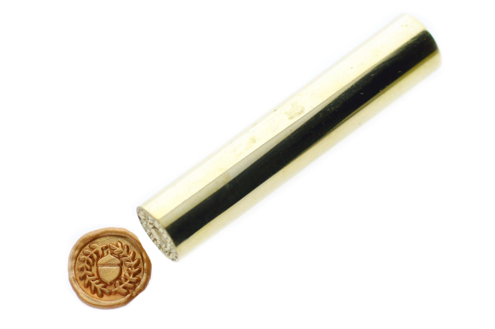 Acorn Wax Seal Stamp Designed by Petra - Backtozero B20 - 1.2cm, acorn, collaboration, Copper Gold, mini, Nature, petra, tiny