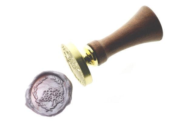 Hydrangea Bouquet Wax Seal Stamp Designed by Petra - Backtozero B20 - boquet, botanic, Botanical, collaboration, floral, Flower, flowers, hydrangea, Lavender, metallic, metallic lavender, metallic purple, Nature, Signature, signaturehandle