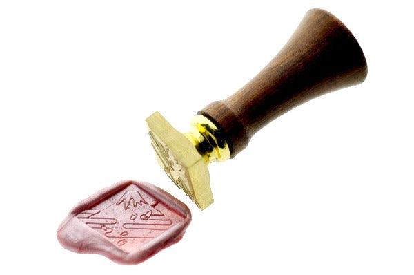 Old Japanese Mt Fuji with Sun Wax Seal Stamp Designed by Vintage Paper Garden - Backtozero B20 - collaboration, Diamond, fuji, japan, Japanese, Metallic, metallic pink, mountain, petal, Pink, sakura, signaturehandle, sun, sunlight, water, waves