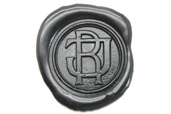 Interlock Monogram Wax Seal Stamp - Backtozero B20 - 2 initials, 2initials, Black, double, Double Initials, genericlonghandle, ineterlock, ineterlocking, Initial, Letters, Monogram, Personalized, Two initials, Wedding