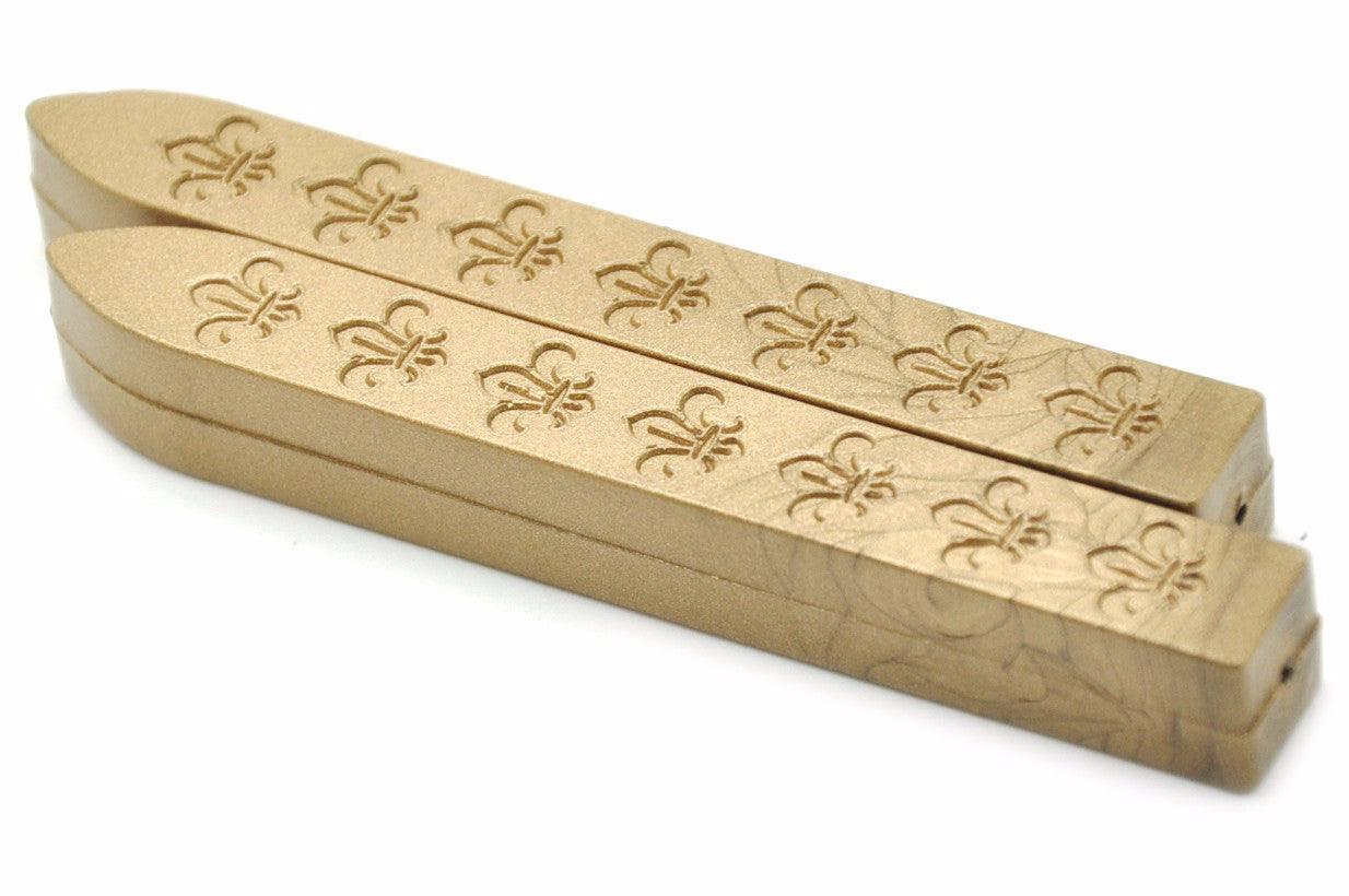 Antique Brass Non-Wick Fleur Sealing Wax Stick - Backtozero B20 - antique, brass, fleur non wick, metallic, Non-Wick Sitck, Non-Wick Wax, sale, Sealing Wax, Wax Stick