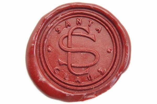 Interlock Monogram Wax Seal Stamp - Backtozero B20 - 2 initials, Custom, Deep Red, Double Initials, genericlonghandle, initial, Interlink, interlock, interlocking, intermonowords, Monogram, name, personalized, Two initials, Wedding, word, Words