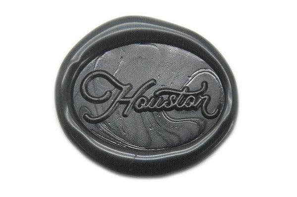 Calligraphy Circle Custom Initial Custom Wax Seal Stamp with Choice of Handle #LS640CH
