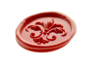 3D Fleur de Lis Wax Seal Stamp - Backtozero B20 - 3D, Deco, Decorative, fleur, Fleur de Lis, french, genericlonghandle, Red