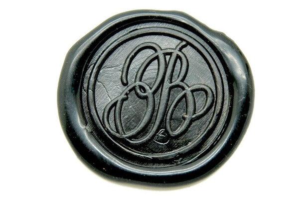 Suzanne Cunningham Calligraphy B Wax Seal Stamp | Available in 4 Sizes - Backtozero B20 - 1 initial, 1.2cm, 1initial, black, Calligraphy, collaboration, mini, Monogram, One initial, Personalized, signature, signaturehandle, Suzanne Cunningham, tiny