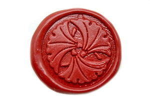 Japanese Kamon Icho Ginkgo Leaf Wax Seal Stamp - Backtozero B20 - Botanical, Decorative, Deep Red, ginkgo, him, Japanese, japanese family crest, Kamon, Leaf, Nature, Plant, Signature, signaturehandle