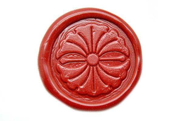 Japanese Kamon Icho Ginkgo Leaf Wax Seal Stamp - Backtozero B20 - Botanical, Deco, Decorative, Deep Red, ginkgo, him, Japanese, japanese family crest, Kamon, Leaf, Nature, Signature, signaturehandle