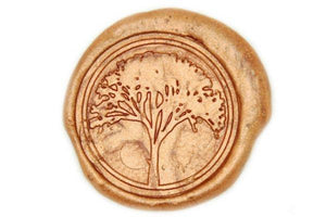 Tree Wax Seal Stamp - Backtozero B20 - Botanical, Copper Gold, genericlonghandle, Nature, Plant, Tree