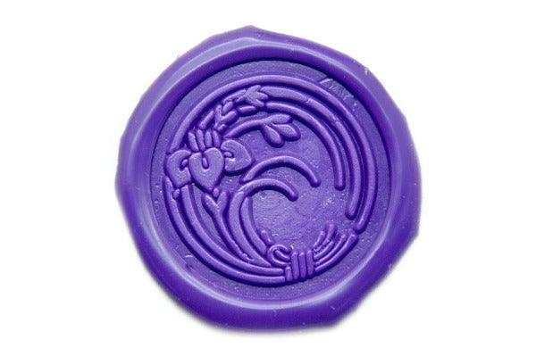 Japanese Kamon Kakisubata Flower Wax Seal Stamp - Backtozero B20 - Botanical, floral, Flower, Japanese, japanese family crest, Kamon, Nature, Signature, signaturehandle
