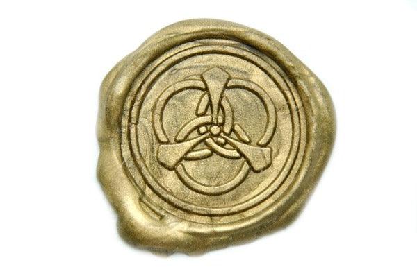 Japanese Kamon Wachigai Interlock Deco Wax Seal Stamp - Backtozero B20 - Copper, Deco, Decorative, him, Japanese, japanese family crest, Kamon, Signature, signaturehandle