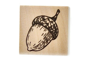 Botanical Rubber Stamp | Acorn - Backtozero B20 - acorn, Botanical, Nature, rubber stamp