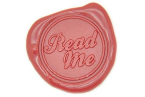 Read Me Wax Seal Stamp - Backtozero B20 - genericlonghandle, Message, Palm Red, read me