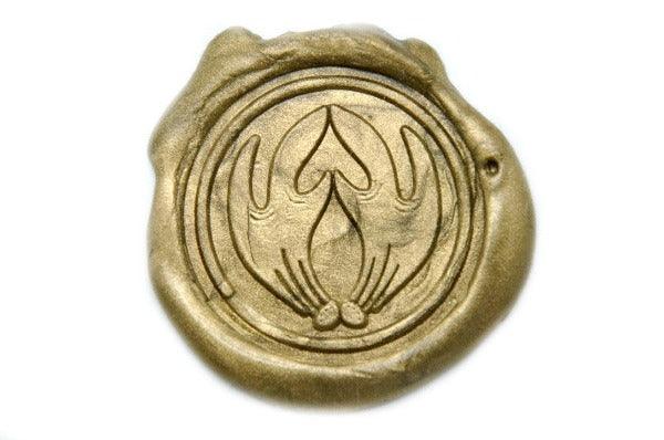 Japanese Kamon Tsuno Antler Wax Seal Stamp - Backtozero B20 - Animal, Antler, Copper, Deer, deer stag, japanese family crest, Kamon, Nature, Signature, signaturehandle, Woodland Animal