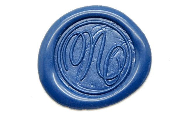 Suzanne Cunningham Calligraphy N Wax Seal Stamp | Available in 4 Sizes - Backtozero B20 - 1 initial, 1.2cm, 1initial, Calligraphy, collaboration, mini, Monogram, One initial, Personalized, signature, signaturehandle, Suzanne Cunningham, tiny