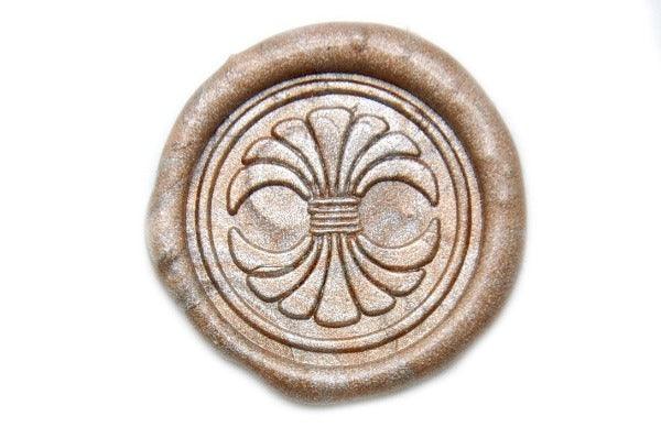 Japanese Kamon Wata Deco Wax Seal Stamp - Backtozero B20 - Champagne Gold, Deco, Decorative, Japanese, japanese family crest, Kamon, Signature, signaturehandle