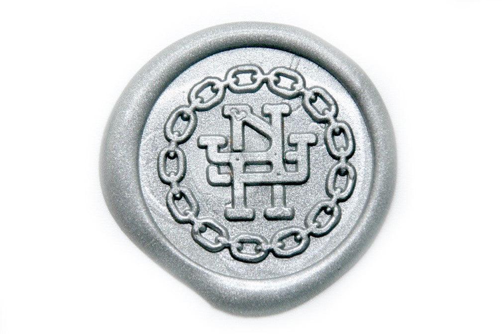 Personalized Interlock Monogram Chain Wax Seal Stamp | Backtozero B20
