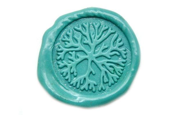 Coral Wax Seal Stamp | Available in 4 Sizes - Backtozero B20 - Coral, her, mini, Nautical, ocean, sea, Signature, signaturehandle, Turquoise