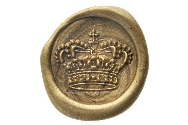 3D Royal Crown Wax Seal Stamp - Backtozero B20 - 3D, Copper, Crown, genericlonghandle, Heraldic, Royal