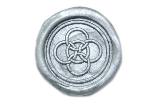 Japanese Kamon Wachigai Linked Rings Deco - Backtozero B20 - Deco, Decorative, him, Japanese, japanese family crest, Kamon, ring, rings, Signature, signaturehandle, Silver