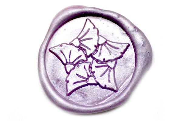 Japanese Kamon Icho Ginkgo Star Wax Seal Stamp - Backtozero B20 - Botanical, Deco, Decorative, ginkgo, icho, Japanese, japanese family crest, Kamon, Lavender, Leaf, metallic lavender, Nature, Plant, Signature, signaturehandle