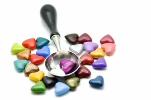 Burgundy Sealing Wax Heart Bead - Backtozero B20 - Burgundy, Heart Bead, Heart Wax, sale, Sealing Wax, Wax Bead