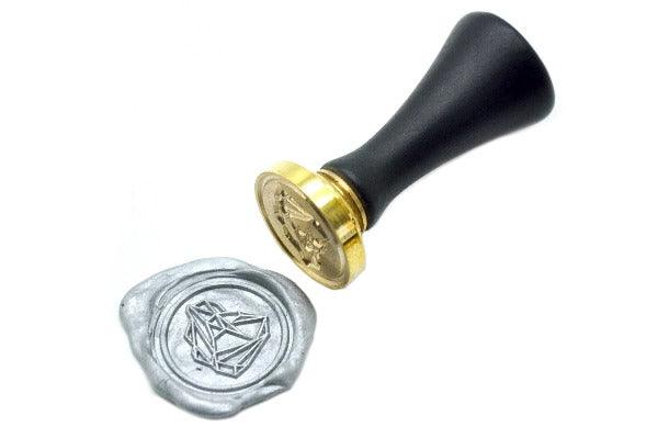 Geometric Wax Seal Stamp - Backtozero B20 - geo, Geometric, him, Signature, signaturehandle, Silver