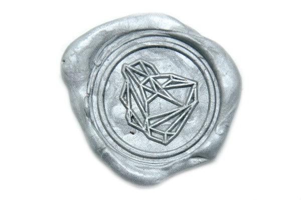 Geometric Wax Seal Stamp - Backtozero B20 - geo, Geometric, him, Signature, signaturehandle, Silver