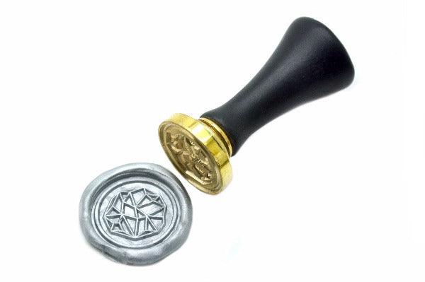 Geometric Wax Seal Stamp - Backtozero B20 - geo, Geometric, him, Signature, signaturehandle, Silver