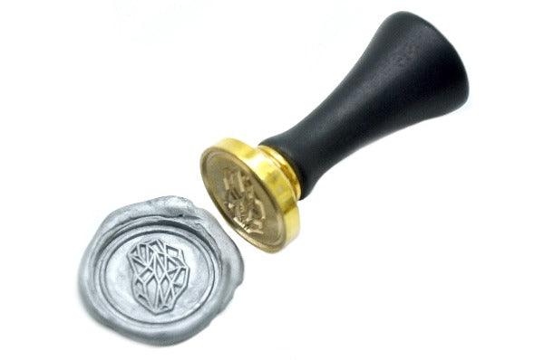 Geometric Wax Seal Stamp - Backtozero B20 - geo, Geometric, him, Signature, signaturehandle, Silver