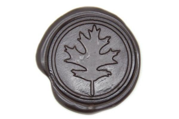 Oak Leaf Wax Seal Stamp - Backtozero B20 - Botanical, Brown, genericlonghandle, Leaf, Nature, oak
