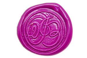 Suzanne Cunningham Calligraphy I Wax Seal Stamp | Available in 4 Sizes - Backtozero B20 - 1 initial, 1.2cm, 1initial, Calligraphy, collaboration, Fuchsia, mini, Monogram, One initial, Personalized, signature, signaturehandle, Suzanne Cunningham, tiny