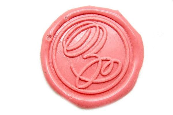 Suzanne Cunningham Calligraphy Z Wax Seal Stamp | Available in 4 Sizes - Backtozero B20 - 1 initial, 1.2cm, 1initial, Calligraphy, collaboration, mini, Monogram, One initial, Personalized, Pink, Signature, signaturehandle, Suzanne Cunningham, tiny