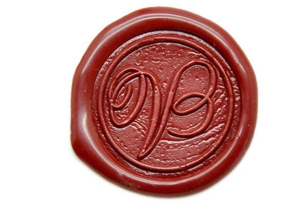 Suzanne Cunningham Calligraphy V Wax Seal Stamp | Available in 4 Sizes - Backtozero B20 - 1 initial