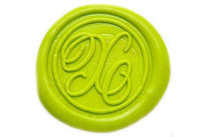 Suzanne Cunningham Calligraphy X Wax Seal Stamp | Available in 4 Sizes - Backtozero B20 - 1 initial, 1.2cm, 1initial, Calligraphy, collaboration, mini, Monogram, One initial, Pastel Green, Personalized, Signature, signaturehandle, Suzanne Cunningham, tiny
