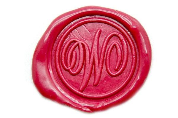 Suzanne Cunningham Calligraphy W Wax Seal Stamp | Available in 4 Sizes - Backtozero B20 - 1 initial, 1.2cm, 1initial, Burgundy, Calligraphy, collaboration, mini, Monogram, One initial, Personalized, Signature, signaturehandle, Suzanne Cunningham, tiny