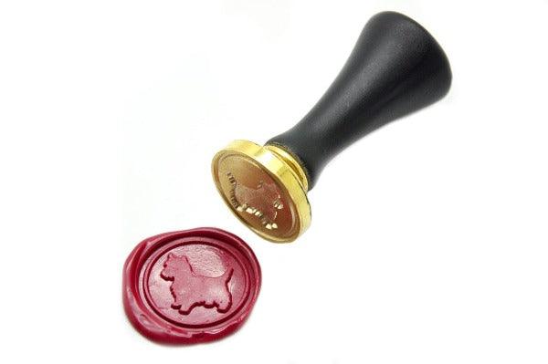 Westie Wax Seal Stamp - Backtozero B20 - Animal, Burgundy, dog, Dog Lover, Pet, Pet Lover, Signature, signaturehandle, westie