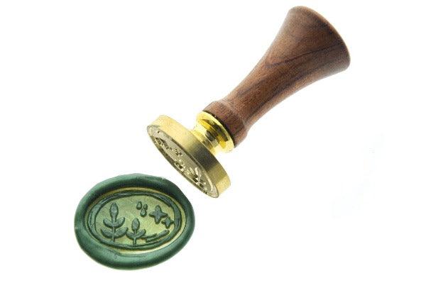 Night in forest Wax Seal Stamp Designed by Petra - Backtozero B20 - botanic, Botanical, collaboration, Green, Leaf, Leafs, Leaves, metallic, Metallic Green, Nature, Plant, plants, Signature, signaturehandle, star, Stars