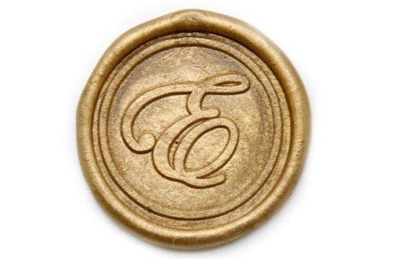 Script Initial Wax Seal Stamp - Backtozero B20 - 1 initial, 1initial, Calligraphy, Copper, Letter, Monogram, One initial, Personalized, Sealing Wax, Signature, signaturehandle