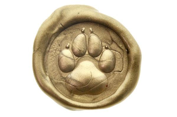 3D Paw Wax Seal Stamp - Backtozero B20 - 3D, Animal, Copper, genericlonghandle, paw, paw print, Pet, Pet Lover