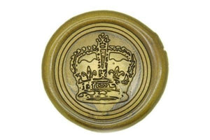 Royal Crown Wax Seal Stamp - Backtozero B20 - Crown, Dark gold, genericlonghandle, Heraldic, Royal