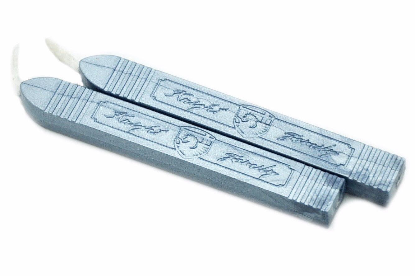 Metallic Gray Blue Wick Sealing Wax Stick - Backtozero B20 - Blue, Metallic, sale, Sealing Wax, Wick Stick, Wick Wax, wwax