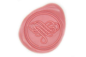 Filigree Heart Wax Seal Stamp - Backtozero B20 - genericlonghandle, Heart, Love, Pink, Wedding