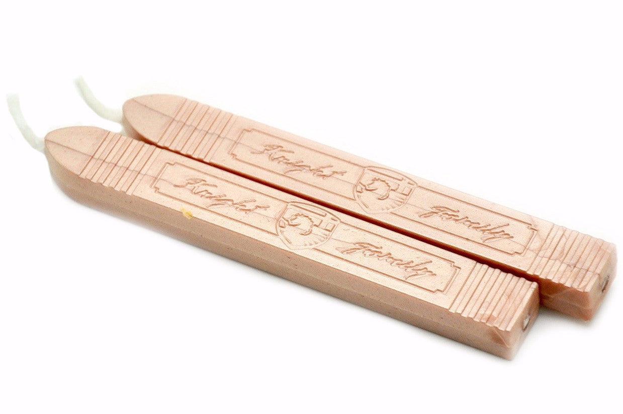 Metallic Peach Pink Wick Sealing Wax Stick - Backtozero B20 - Metallic, Peach, Pink, sale, Sealing Wax, Wick Stick, Wick Wax, WWax