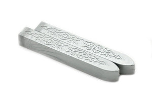 Silver Non-Wick Filigree Sealing Wax Stick - Backtozero B20 - filigree non wick, Metallic, Non-Wick Sitck, Non-Wick Wax, sale, Sealing Wax, Silver, Wax Stick