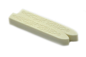 White Non-Wick Filigree Sealing Wax Stick - Backtozero B20 - Filigree, Non-Wick Sitck, Non-Wick Wax, sale, Sealing Wax, Wax Stick, White