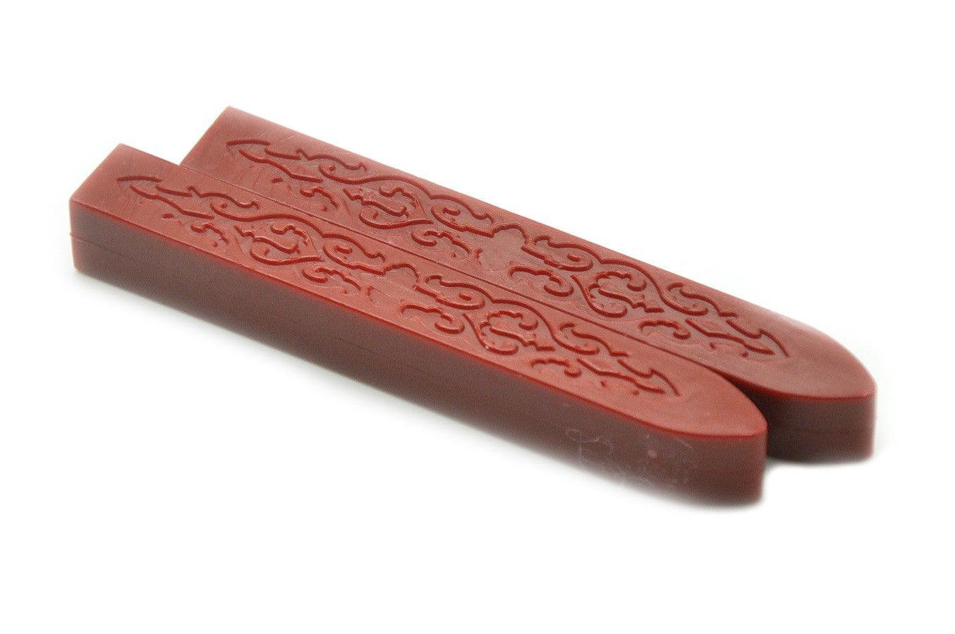 Palm Red Non-Wick Filigree Sealing Wax Stick - Backtozero B20 - filigree non wick, Non-Wick Sitck, Non-Wick Wax, Palm Red, Red, sale, Sealing Wax, Wax Stick