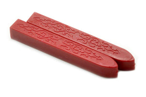 Red Non-Wick Filigree Sealing Wax Stick - Backtozero B20 - filigree non wick, Non-Wick Sitck, Non-Wick Wax, Red, sale, Sealing Wax, Wax Stick