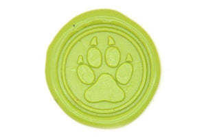 Paw Wax Seal Stamp - Backtozero B20 - Animal, dog, Dog Lover, genericlonghandle, Pastel Green, paw, paw print, Pet, Pet Lover